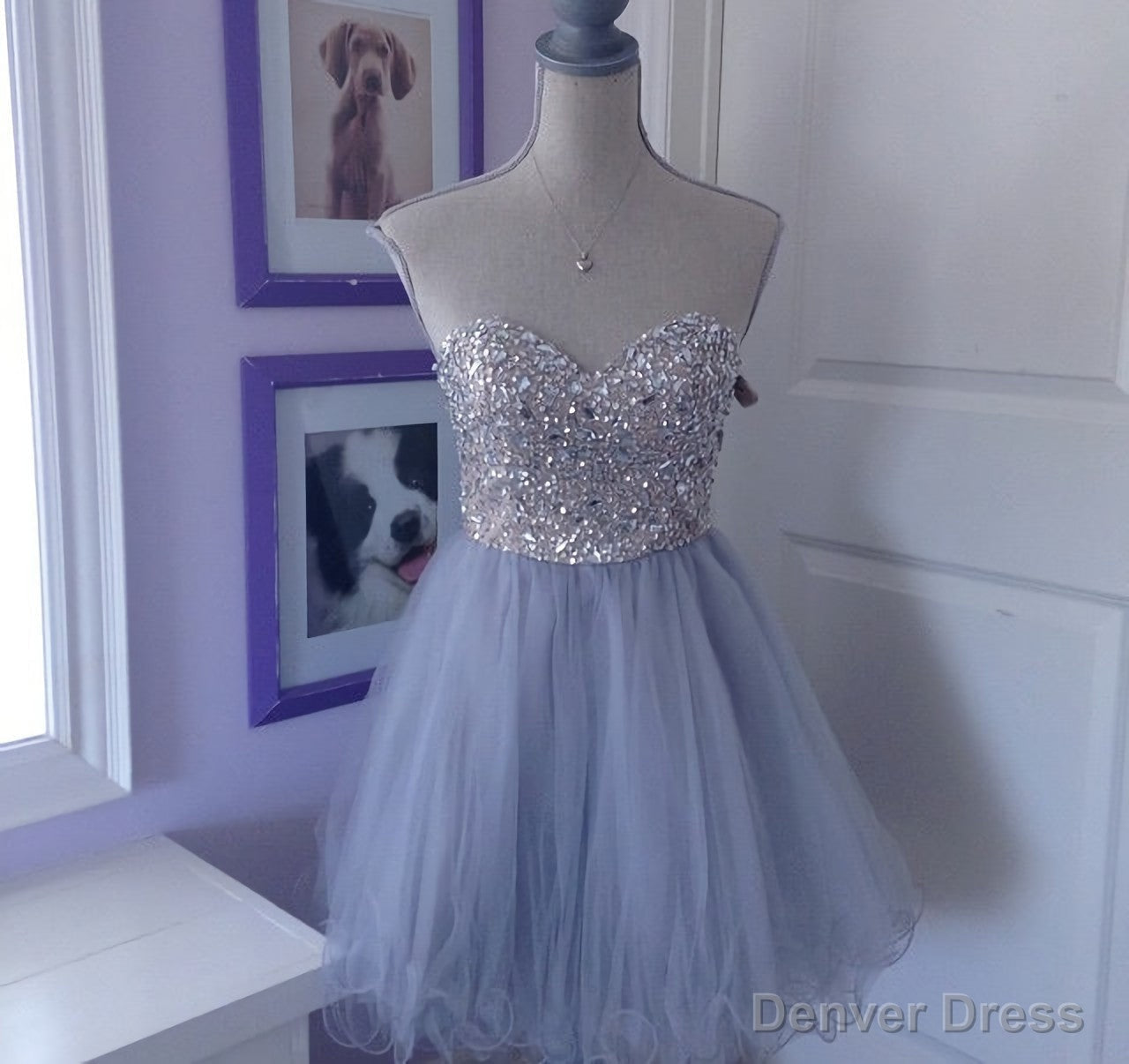 Sweeetheart Tulle Beaded Short Sweet 16 Homecoming Dresses Main image