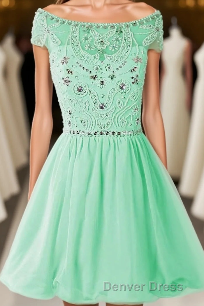 Green Chiffon Handmade Girly For Teens Homecoming Dresses