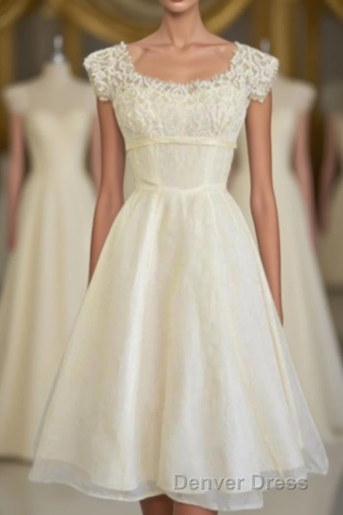 Classy Ivory Beach Handmade Short Prom Dresses