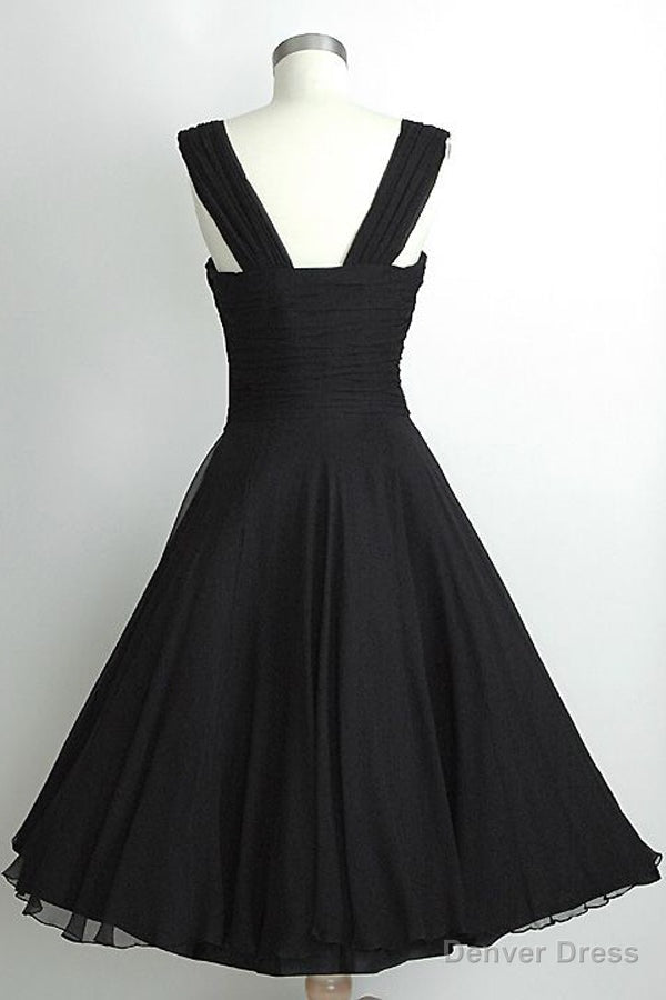 black vintage short prom dress 2025 homecoming dress vintage 1950s dress Main image