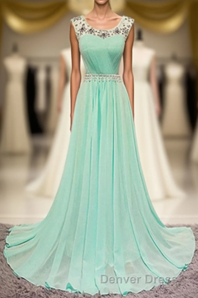 Simple Chiffon Long Cheap Modest For Teens Elegant Prom Dresses Main image