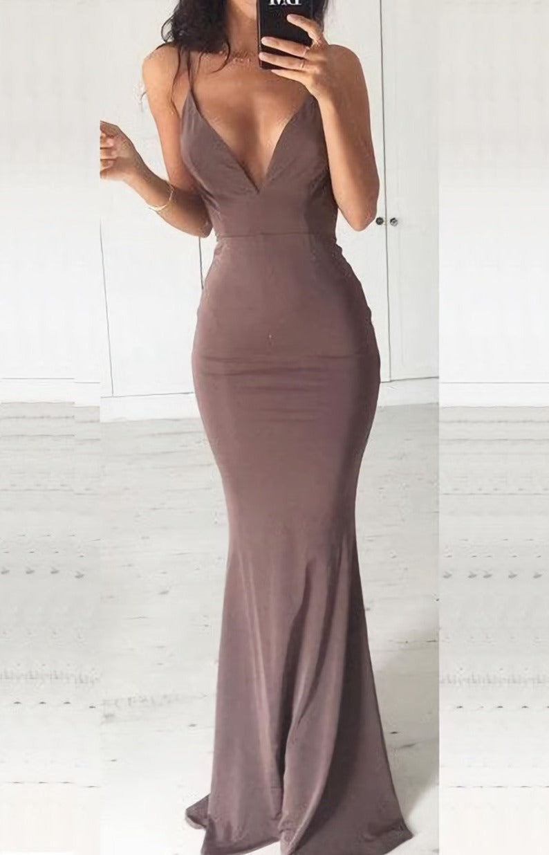 Charming Mermaid Spaghetti Straps Sexy Prom Dresses Main image