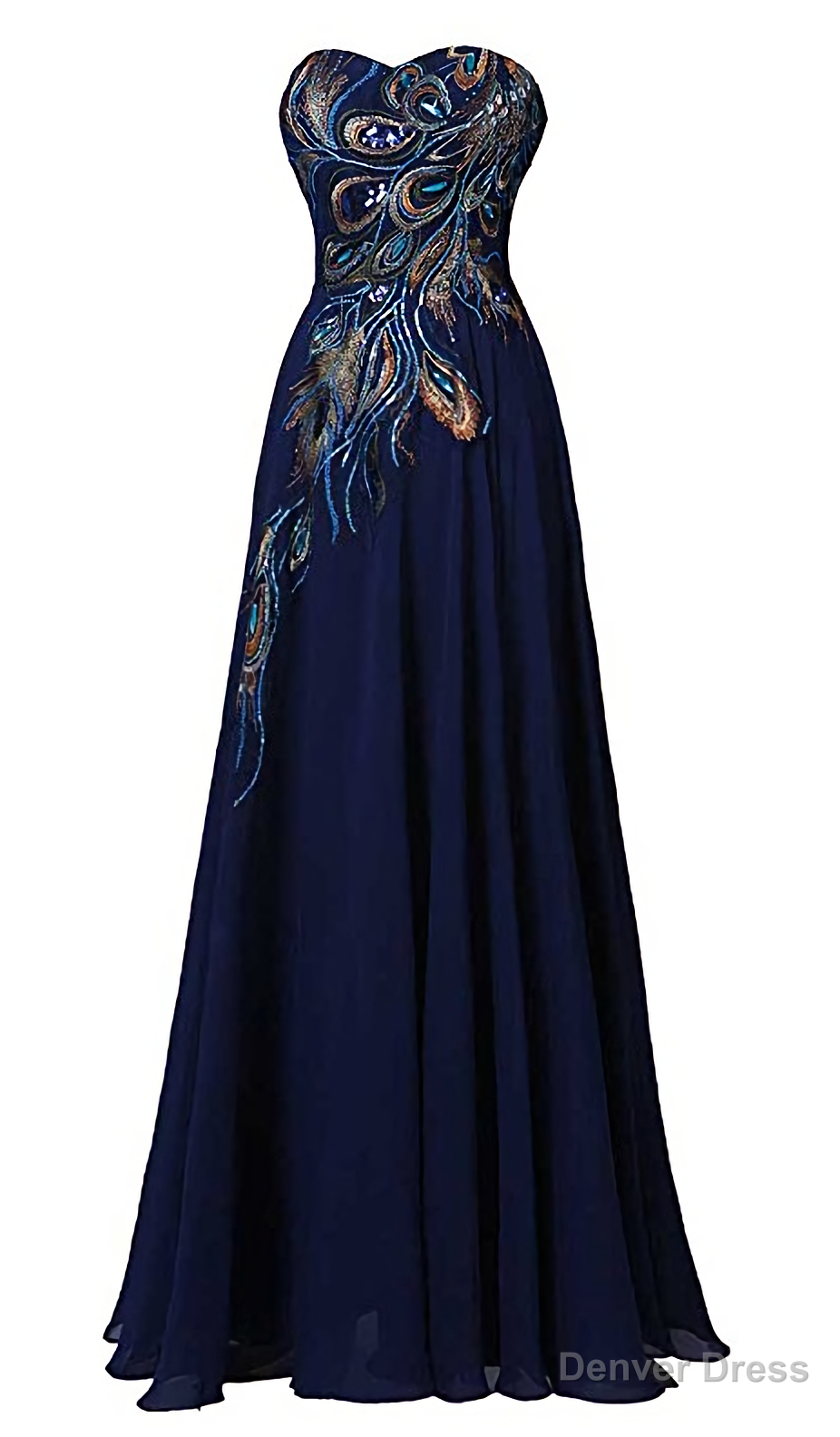 Womens A-line Embroidery Evening Dresses Secondary image