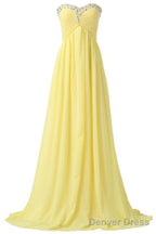 Sweetheart Long Yellow Chiffon Beaded Pregnant High Low For Teens Simple Bridesmaid Dresses