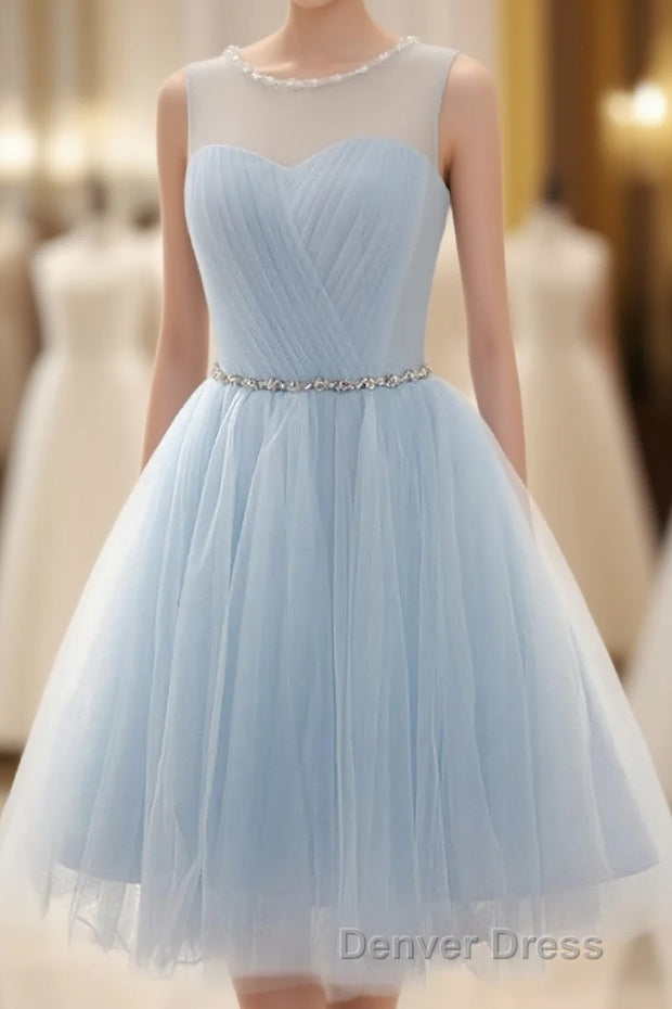 Tulle Short Charming Short Light Blue Cute Prom Dresses Main image