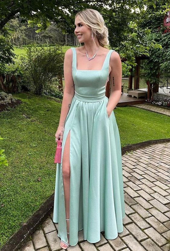 Satin Prom Dresses, Prom Gowns Main image