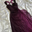 Purple Shiny Elegant Fashion Gradient Strap Long Tulle Ball Gowns Prom Dresses