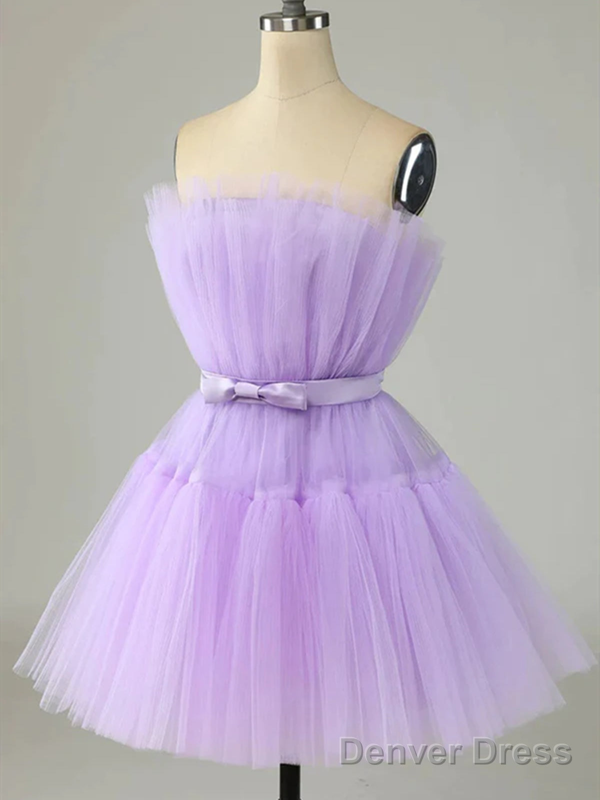 Purple?Tulle Short Prom Dress Purple Prom Homecoming Dresses Secondary image
