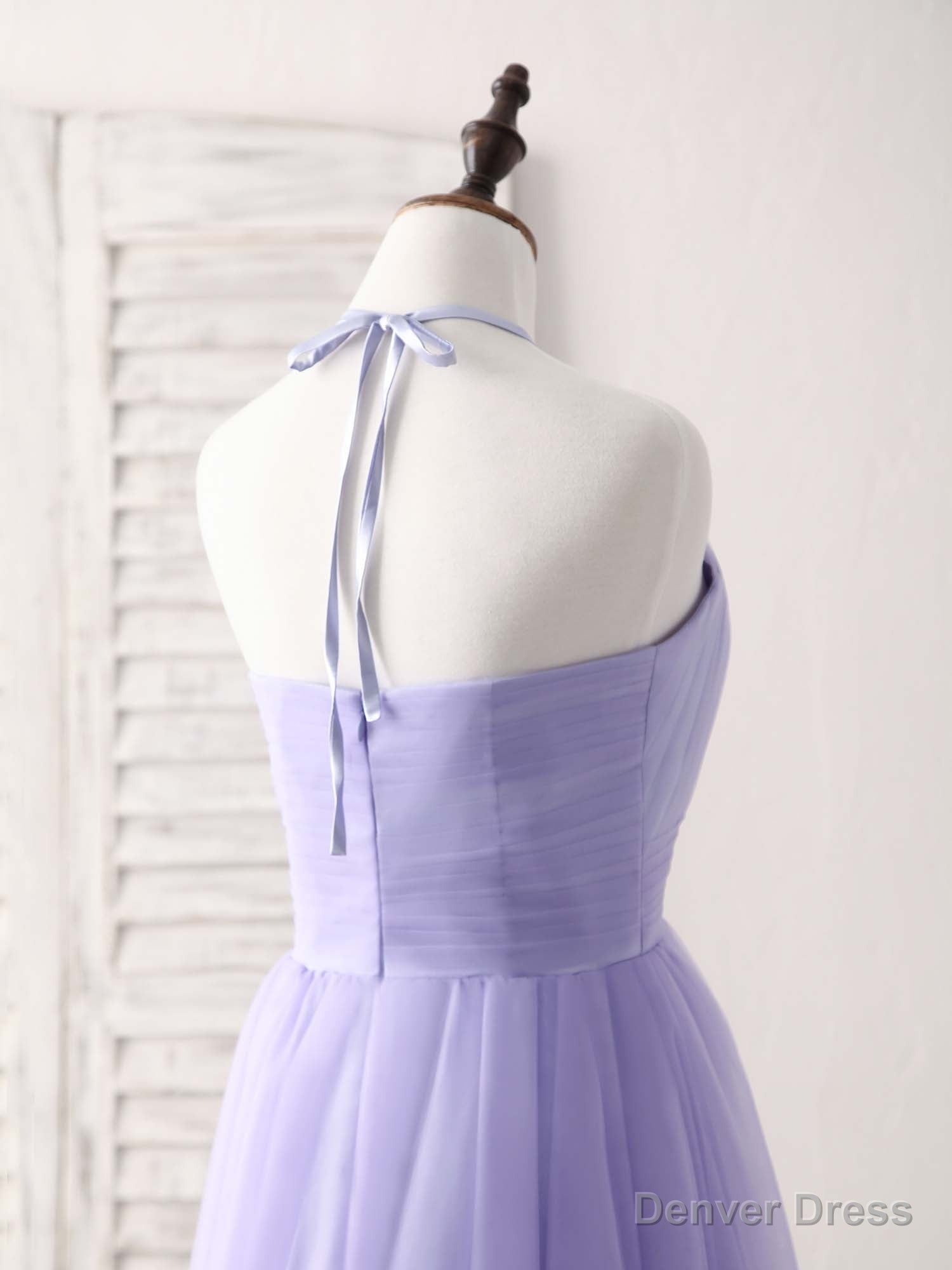 Purple Tulle Short Prom Dress, Simple Purple Homecoming Dress