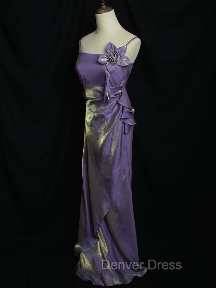 Purple Vintage Floral Embellished Sheath Gowns Prom Dresses Secondary image
