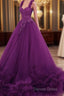 Purple Wedding Dresses Sweetheart Ball Gown