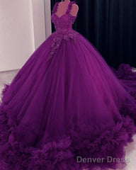 Purple Wedding Dress Sweetheart Ball Gown