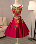 Cute A Line Lace Short Prom Dress Homecoming Dresses
