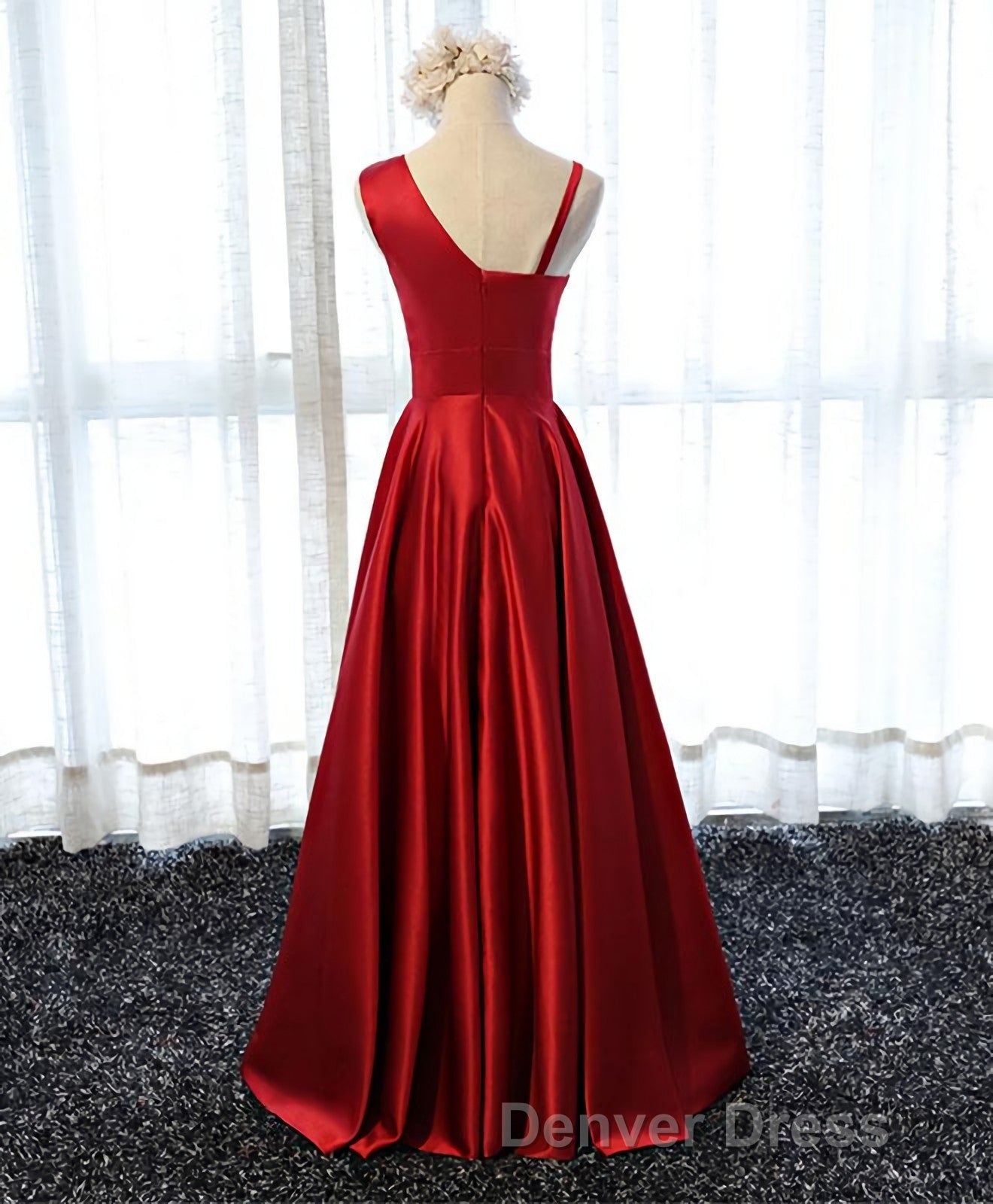 Stylish Satin Long Prom Gown Formal Dresses