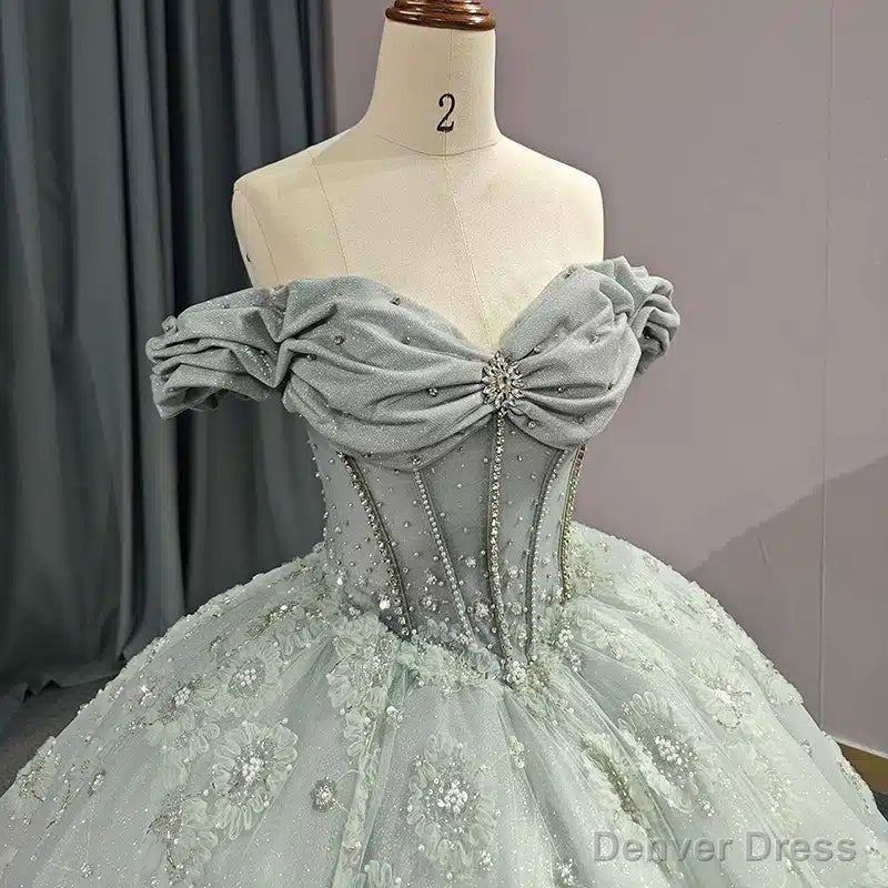 Quinceanera Dress Elegant Grey Quinceanera Dresses Sweetheart Sleeveless Ball Gown Party Dresses