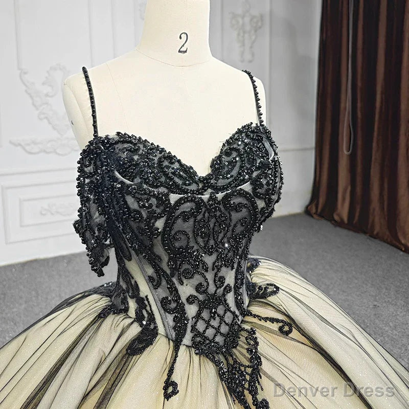 Quinceanera Dress Elegant Spaghetti Straps Embroidery Ball Gowns Prom Dresses