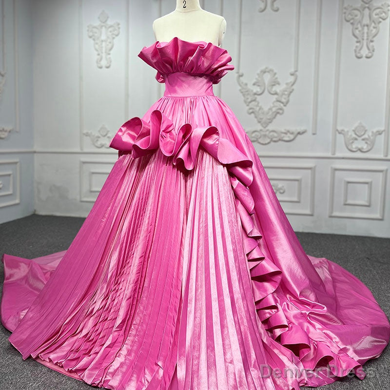 Quinceanera Dress Princess Satin Ball Gown Tiered Strapless Sleeveless Evening Dresses Secondary image