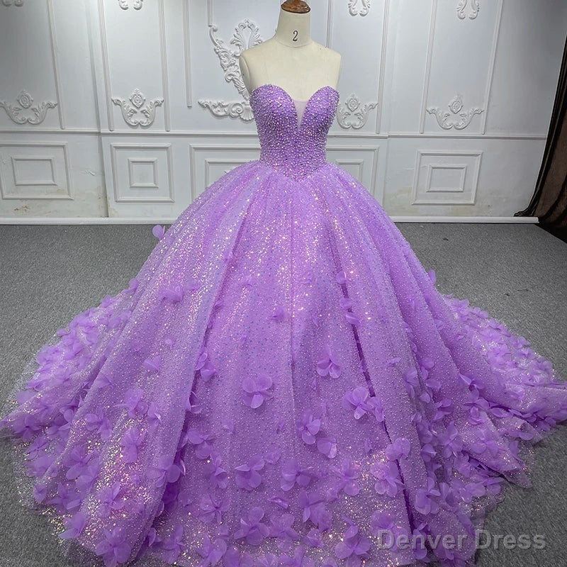 Quinceanera Dress Sparkly Beading Appliques Evening Party Dress Strapless Sweetheart Ball Gown