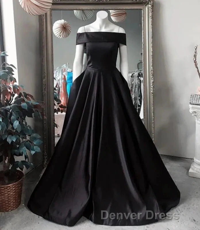 Simple Off The Shoulder Long Ball Gowns Prom Dresses Secondary image