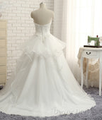 Real Photo Ivory A-Line Wedding Dresses