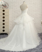 Real Photo Ivory A-Line Wedding Dresses