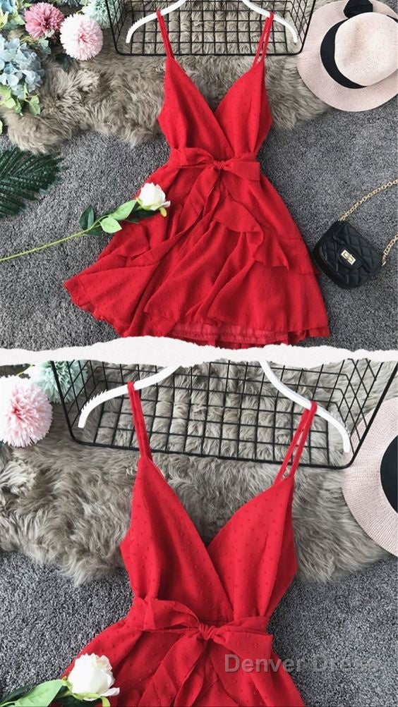 Red Cocktail Dress Homecoming Dresses Main image