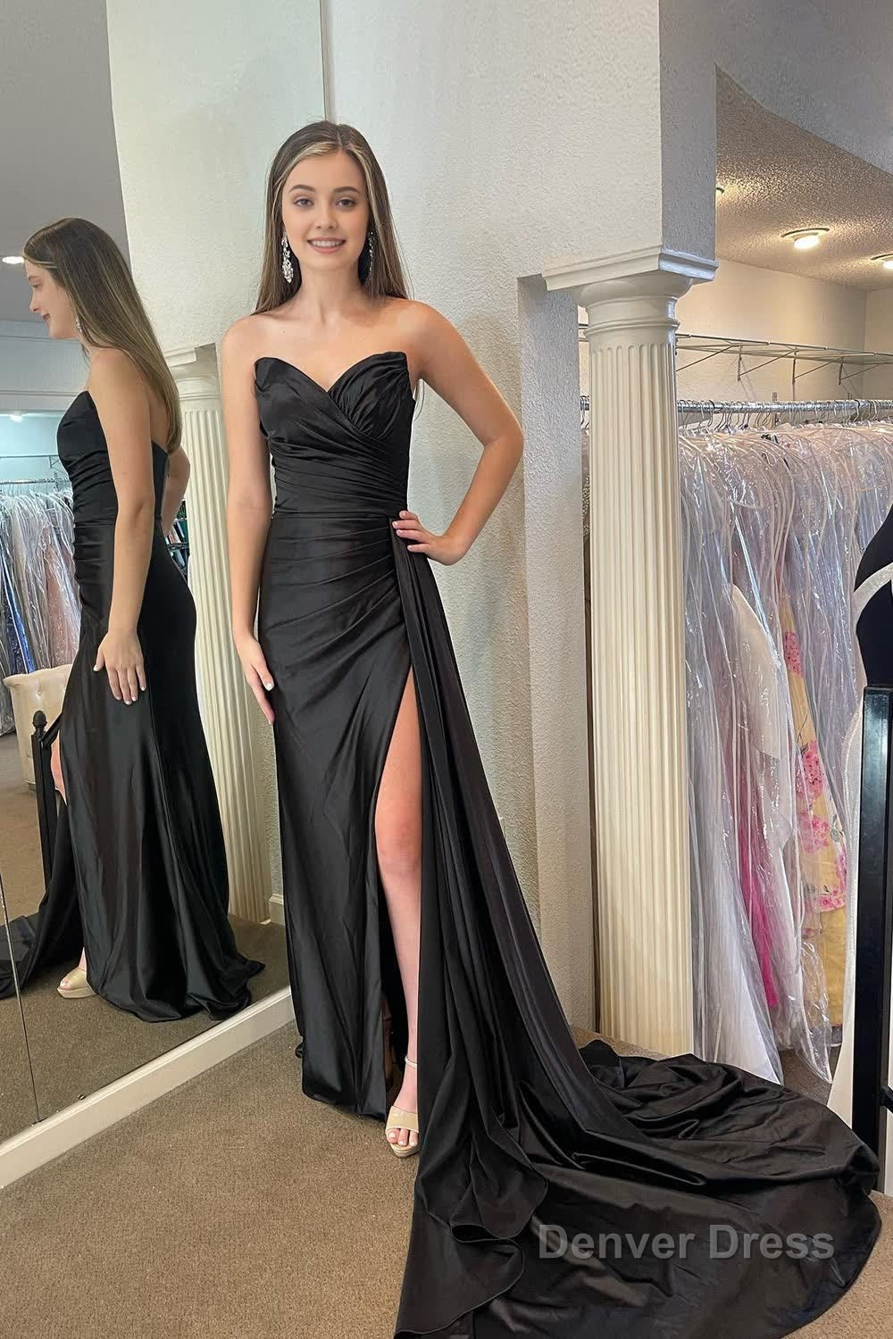 Red Detachable Long Sleeves Long Prom Dresses with Feathers