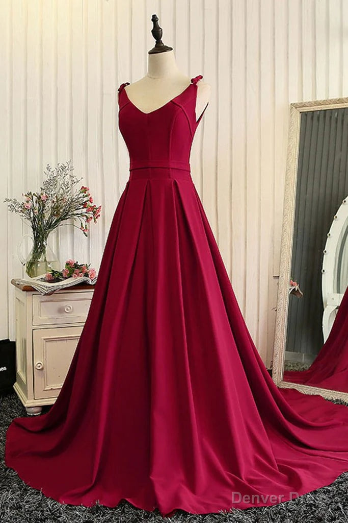 Red Fashionable Long Prom Gowns, Red Prom Dresses