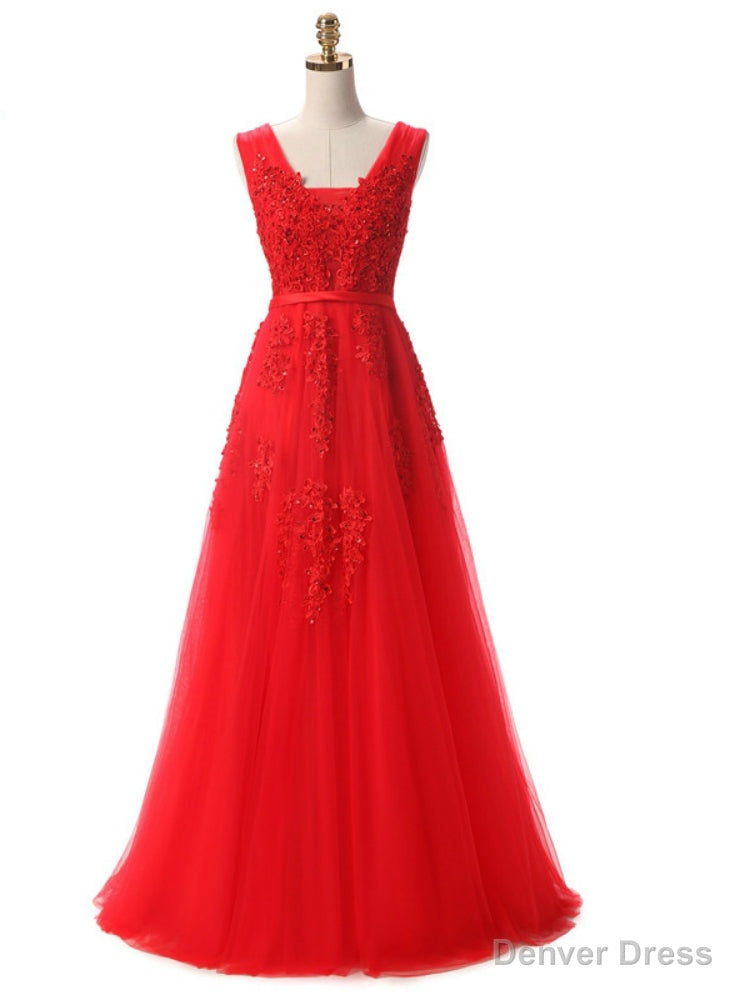 Red Lace Beading Sexy Backless Prom Dresses
