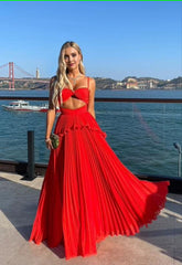 Красное длинное платье для выпускного вечера, вечерние платья, приемное платье