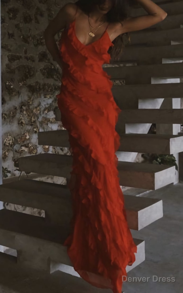 Red prom Dress Long Prom Dresses Main image
