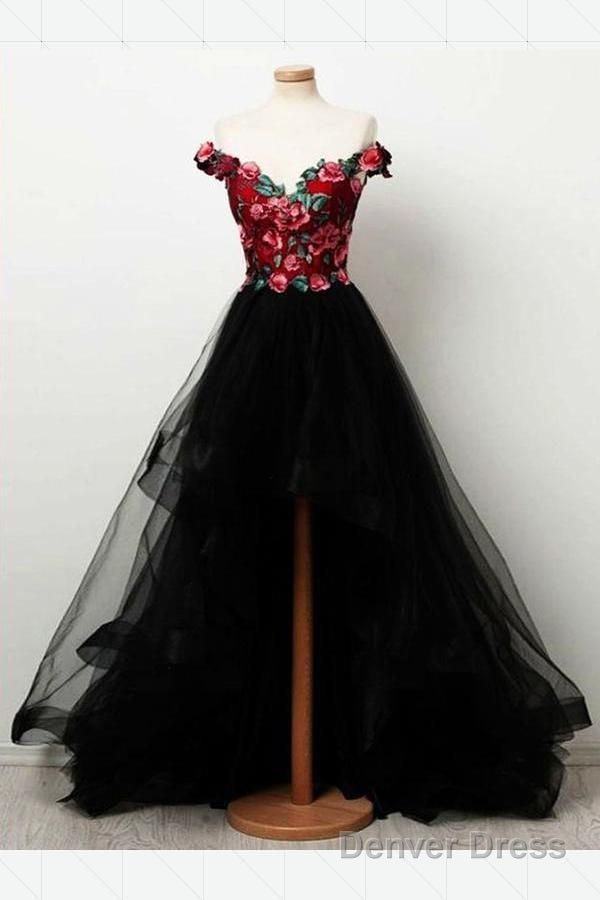 Red Prom Dresses, Beautiful Prom Dresses, Prom Dresses Vintage, Black Evening Gown 0614 Main image