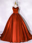 Red Satin Strapless Quinceanera Dresses