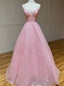 Red Tulle Sequins Spaghetti Straps Crossed Back Prom Dresses