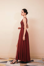 V Neck Chiffon Appliques A Line Long Prom Dresses
