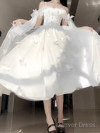 Retro Ball Gowns Spaghetti Straps Ankle Length White Prom Dresses Birthday Outfits With Lace