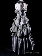 Retro High Low Irregular Spaghetti Straps Gray Short Prom Dresses Birthday Outfits