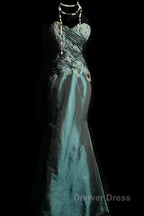 Retro Mermaid Sweetheart Taffeta Long Evening Dresses Prom Dresses