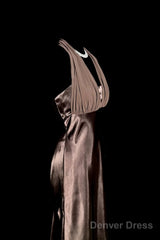 Retro Mermaid V Neckline Chiffon Brown Evening Dress Prom Dresses