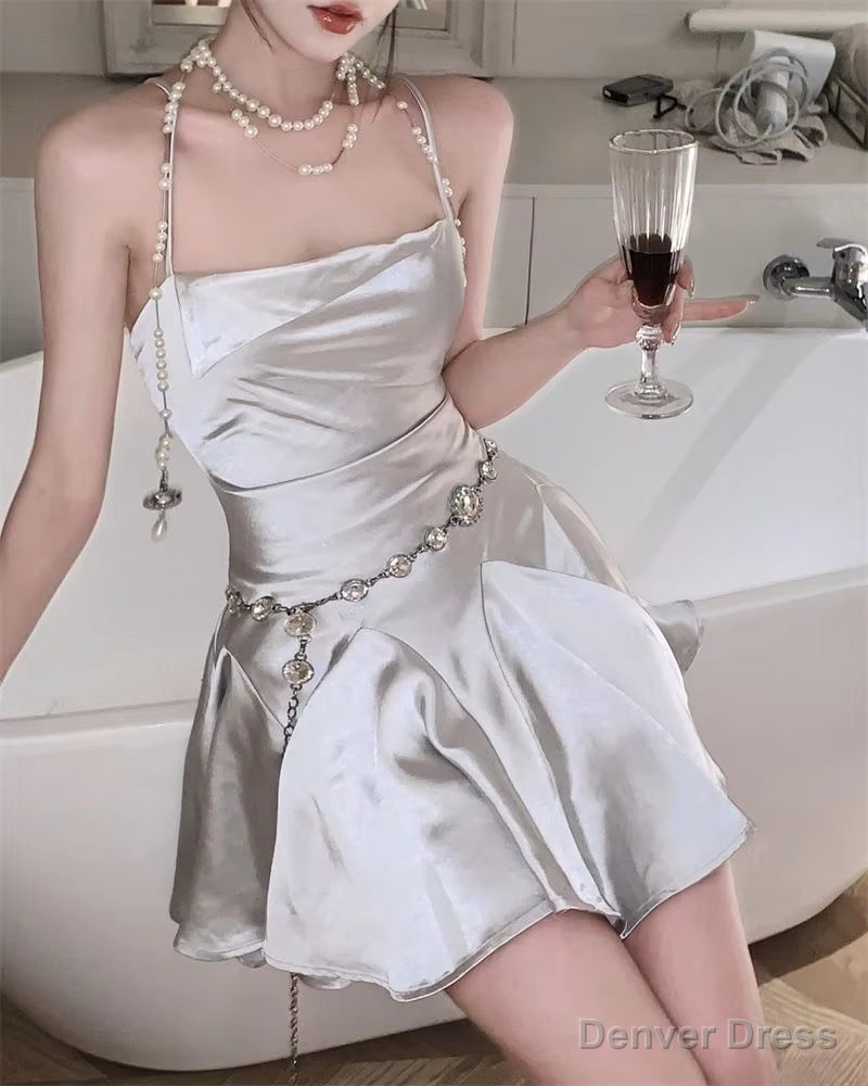 Retro Mini Dress for Women Sleeveless Sexy Prom Dress Homecoming Dresses