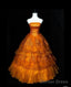 Retro Orange A Line Strapless Tulle Sequin Long Prom Dress Gorgeous Wedding Dresses
