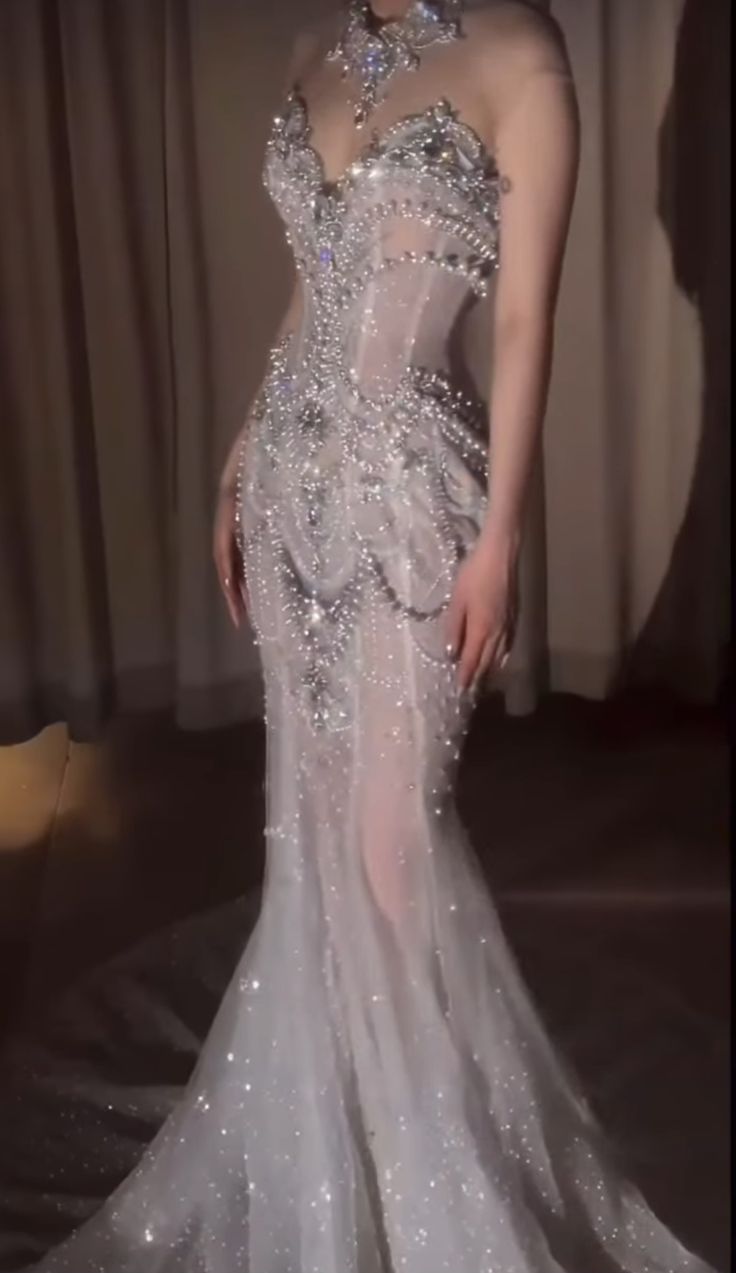 Retro Wedding Dress Mermaid Sweetheart Sequin Pearls Long White Wedding Dress Bride Dresses Bridal Gown Secondary image