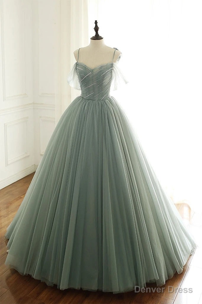 Romantic Olivia Tulle Long Prom Dresses,Ball Gown Birthday Gowns Secondary image