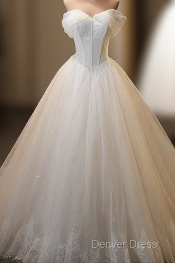 Romantic Tulle Ball Gown Corset Wedding Dresses For Bride Prom Dresses Main image