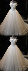 Romantic Tulle Ball Gown Corset Wedding Dress For Bride Prom Dresses