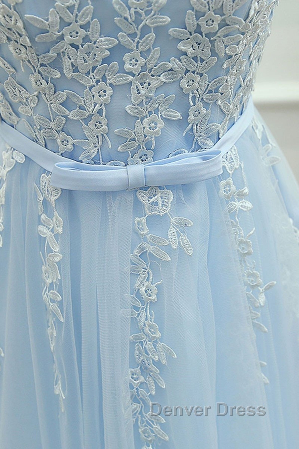 Round Neck Short Blue Lace Prom Dresses, Short Blue Lace Homecoming Graduation Dresses