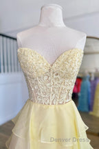 Royal Blue Chiffon Sweetheart Ruffle Tiered Long Prom Dresses
