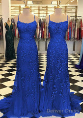 Royal Blue Formal Prom Dresses Sexy Long Lace Evening Dress Uk