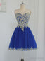 Royal Blue Homecoming Dresses A-line Sweetheart Short