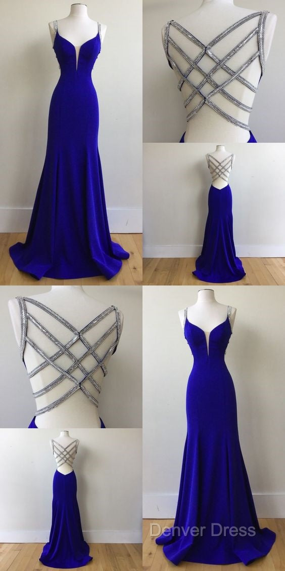 Royal Blue Prom Dress For Teens, Prom Dresses, Graduation School Prom Gowns